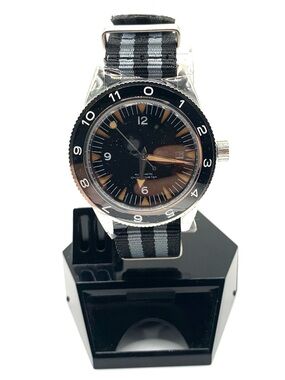 Men's Black & Gray NATO Strap Automatic Watch